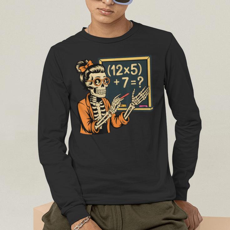 67 Teacher Halloween Skeleton Men's Long Sleeve T-Shirt, funny gift 67 Teacher Halloween Skeleton Men's Long Sleeve T-Shirt, funny gift