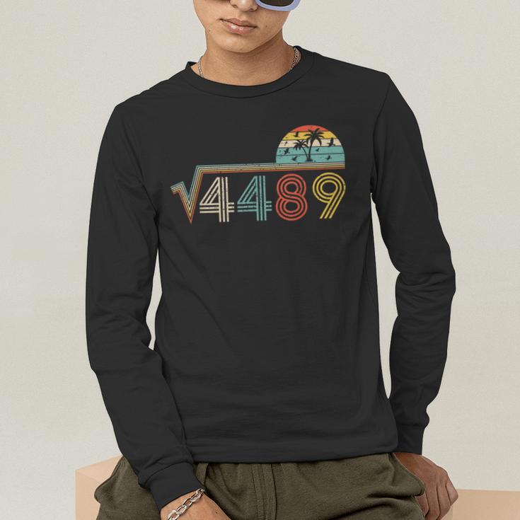 67 Vintage Meme Square Root 4489 Slang Math Teacher Men's Long Sleeve T-Shirt, funny gift