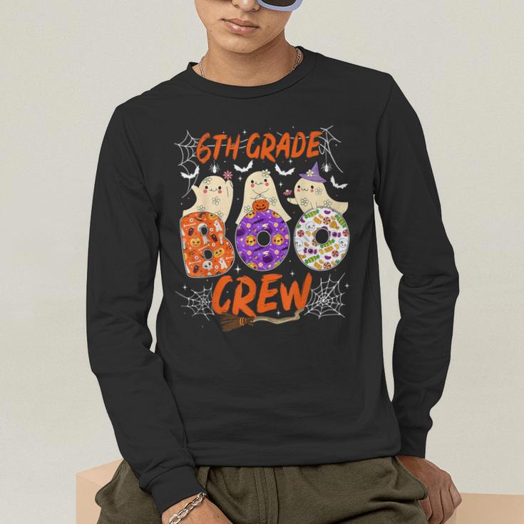 6th Grade Boo Crew Sixth Grade Halloween Teacher Kid Men's Long Sleeve T-Shirt, funny gift