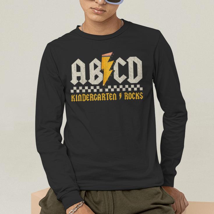 ABCD Kindergarten Rocks Pencil Lightning Students Teachers Men's Long Sleeve T-Shirt, funny gift ABCD Kindergarten Rocks Pencil Lightning Students Teachers Men's Long Sleeve T-Shirt, funny gift