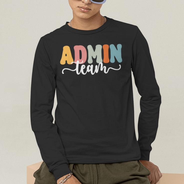Admin Team Back To School Teachers Students Admin Squad Men's Long Sleeve T-Shirt, funny gift Admin Team Back To School Teachers Students Admin Squad Men's Long Sleeve T-Shirt, funny gift