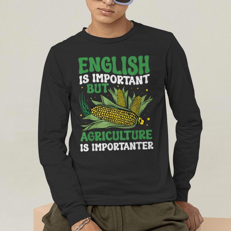AG Teacher English Is Important But Agriculture Teacher Men's Long Sleeve T-Shirt, funny gift AG Teacher English Is Important But Agriculture Teacher Men's Long Sleeve T-Shirt, funny gift