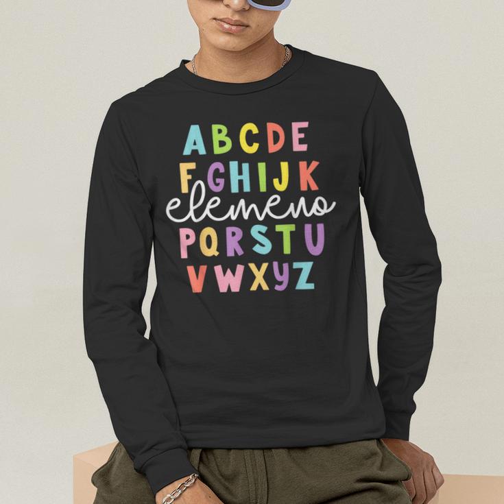 Alphabet ABC Elemeno Teacher Student Back To School Men's Long Sleeve T-Shirt, funny gift Alphabet ABC Elemeno Teacher Student Back To School Men's Long Sleeve T-Shirt, funny gift