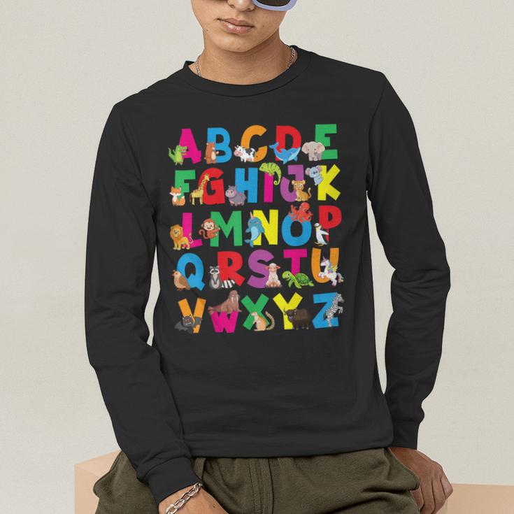 Alphabet Animals ABCs Zoo Kids Boys Girls Teacher Men's Long Sleeve T-Shirt, funny gift Alphabet Animals ABCs Zoo Kids Boys Girls Teacher Men's Long Sleeve T-Shirt, funny gift