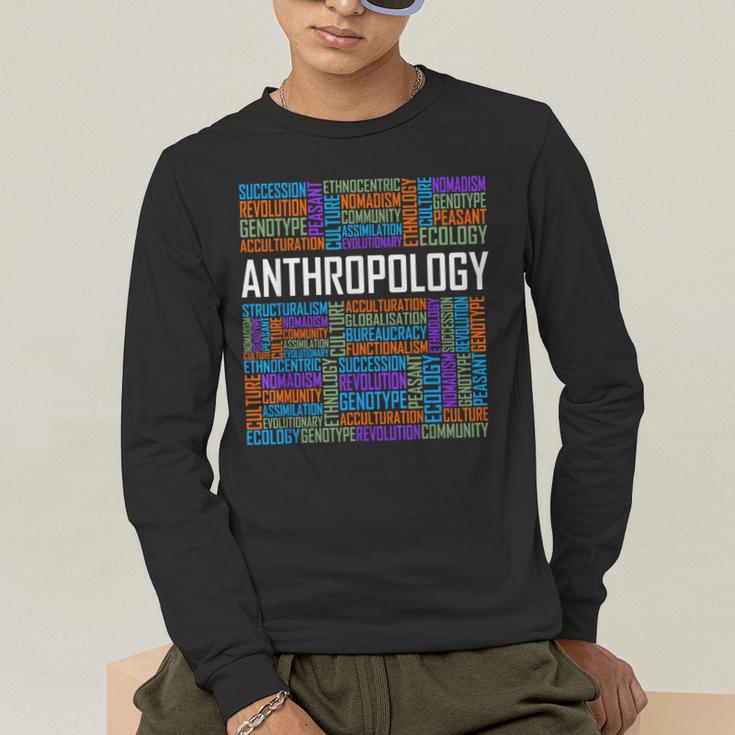 Anthropology Words Anthropologist Teacher Men's Long Sleeve T-Shirt, funny gift Anthropology Words Anthropologist Teacher Men's Long Sleeve T-Shirt, funny gift