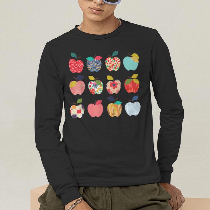 Art Apples Back To School For Teacher Student Men's Long Sleeve T-Shirt, funny gift Art Apples Back To School For Teacher Student Men's Long Sleeve T-Shirt, funny gift