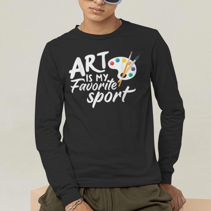 Art Is My Favorite Sport Artist Art Lover Teacher Men's Long Sleeve T-Shirt, funny gift Art Is My Favorite Sport Artist Art Lover Teacher Men's Long Sleeve T-Shirt, funny gift