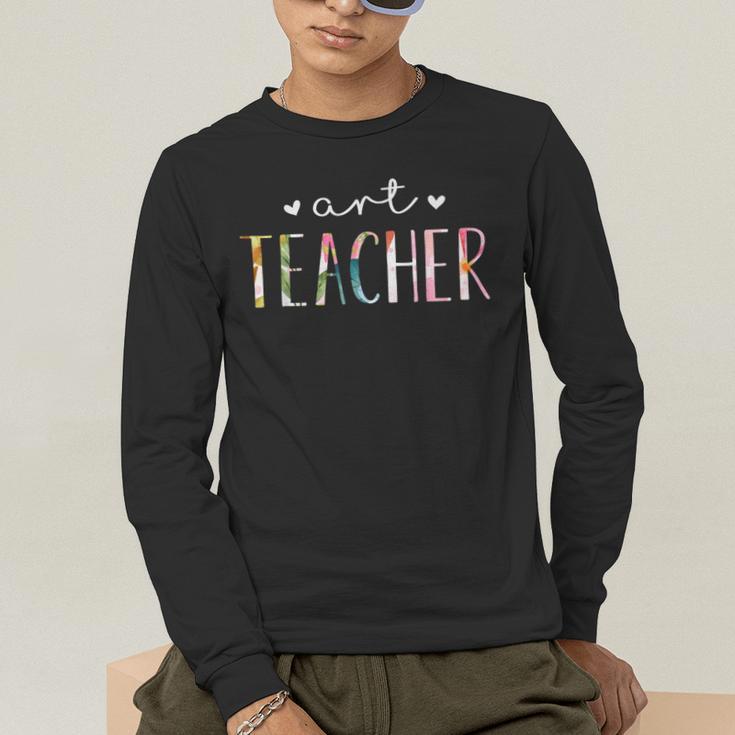 Art Teacher Cute Floral Men's Long Sleeve T-Shirt, funny gift