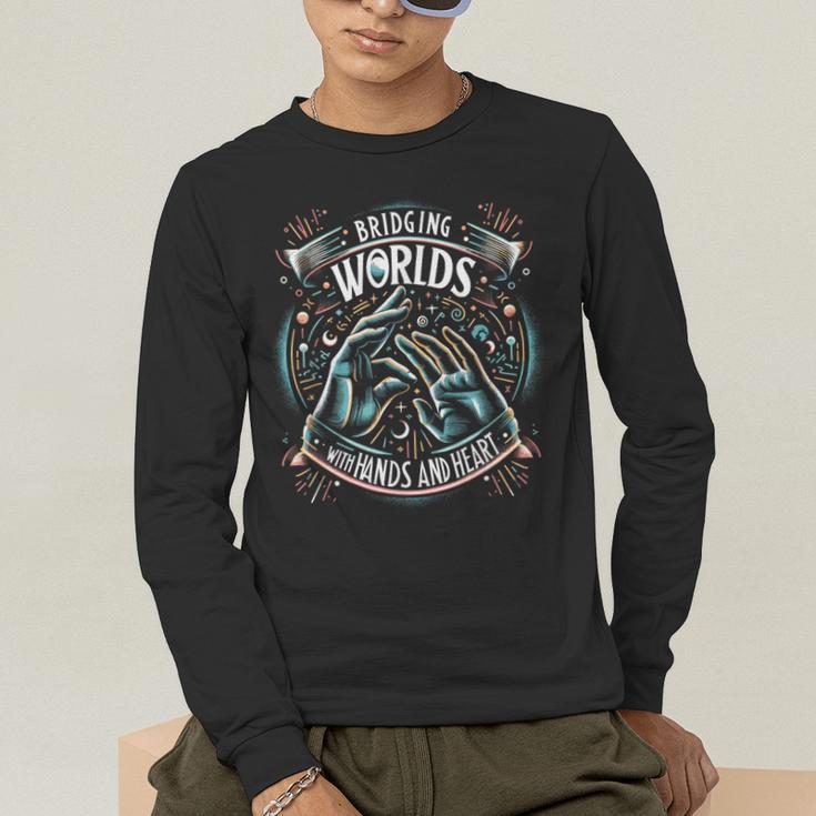 ASL Interpreter Deaf ASL Teacher American Sign Language Men's Long Sleeve T-Shirt, funny gift ASL Interpreter Deaf ASL Teacher American Sign Language Men's Long Sleeve T-Shirt, funny gift