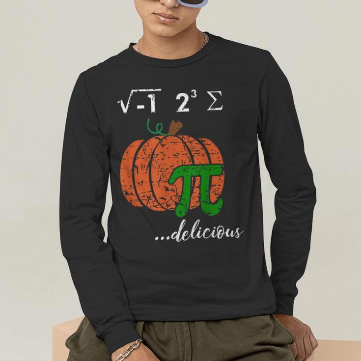 I Ate Some Pumpkin Pi Pie Math Teacher Halloween For Men Women Kids Men's Long Sleeve T-Shirt, funny gift