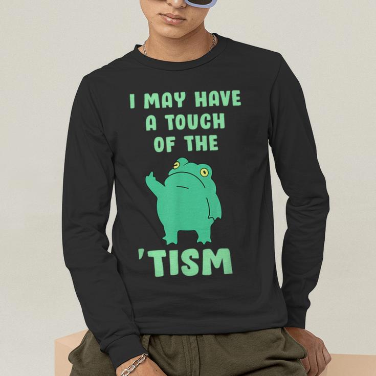 Autism Awareness Neurodiversity Teacher Frog I May Have A Touch Of The Tism Neurodivergent Small Men's Long Sleeve T-Shirt, funny gift Autism Awareness Neurodiversity Teacher Frog I May Have A Touch Of The Tism Neurodivergent Small Men's Long Sleeve T-Shirt, funny gift