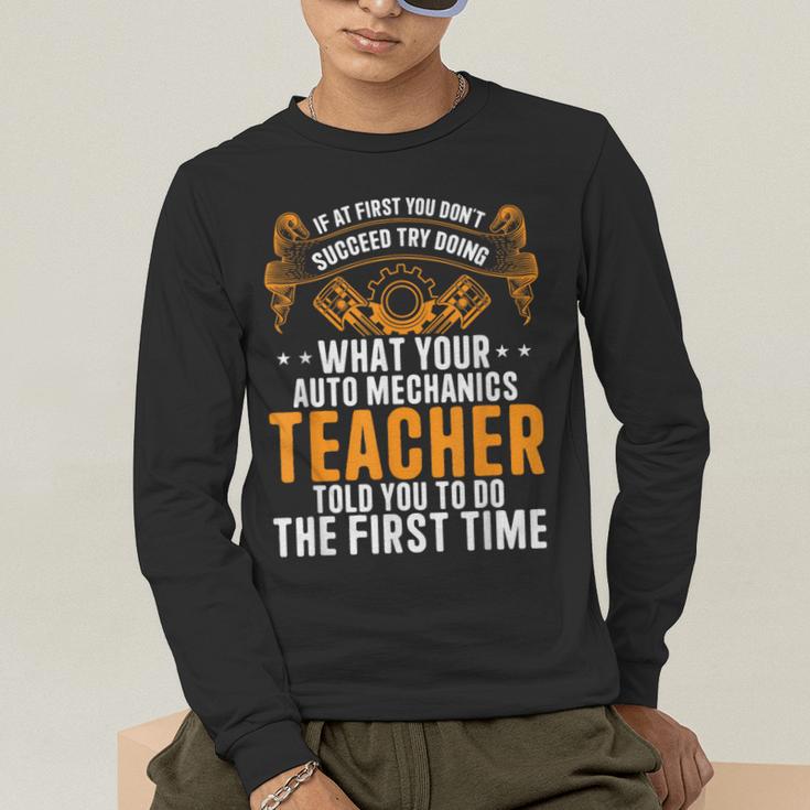 Auto Mechanic Teacher Car Repair Auto Mechanic Men's Long Sleeve T-Shirt, funny gift Auto Mechanic Teacher Car Repair Auto Mechanic Men's Long Sleeve T-Shirt, funny gift