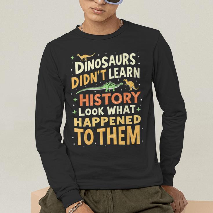 Back To School Dinosaur Social Studies Teacher Student Men's Long Sleeve T-Shirt, funny gift Back To School Dinosaur Social Studies Teacher Student Men's Long Sleeve T-Shirt, funny gift