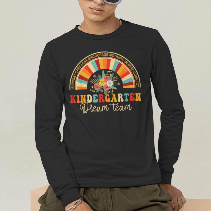Back To School Kindergarten Dream Team Teacher Love Floral Men's Long Sleeve T-Shirt, funny gift