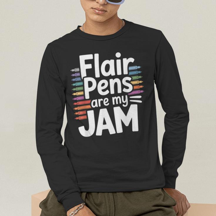 Back To School Teacher Flair Pens Are My Jam Men's Long Sleeve T-Shirt, funny gift Back To School Teacher Flair Pens Are My Jam Men's Long Sleeve T-Shirt, funny gift