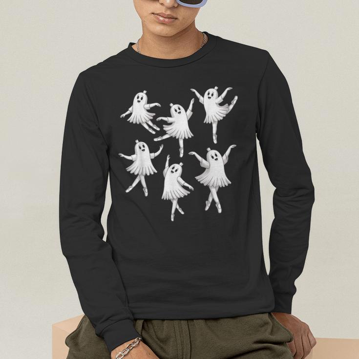 Ballet Ghost Dancer Spooky Dance Teacher Halloween Costume Men's Long Sleeve T-Shirt, funny gift