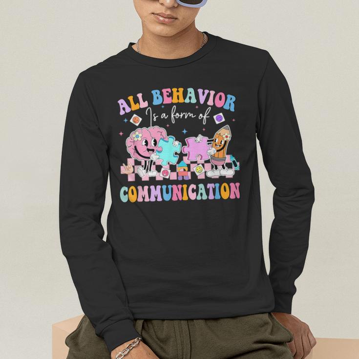 All Behavior Is A Form Of Communication SPED Teacher Autism Men's Long Sleeve T-Shirt, funny gift All Behavior Is A Form Of Communication SPED Teacher Autism Men's Long Sleeve T-Shirt, funny gift