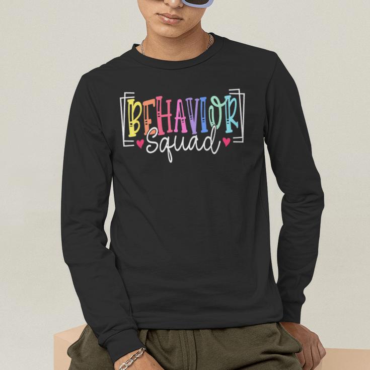 Behavior Squad Therapy Therapists Teachers Behavior Team Men's Long Sleeve T-Shirt, funny gift Behavior Squad Therapy Therapists Teachers Behavior Team Men's Long Sleeve T-Shirt, funny gift