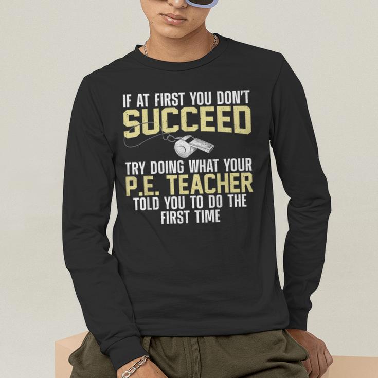 Best PE Teacher Art For Men Women Physical Education Teacher Men's Long Sleeve T-Shirt, funny gift Best PE Teacher Art For Men Women Physical Education Teacher Men's Long Sleeve T-Shirt, funny gift