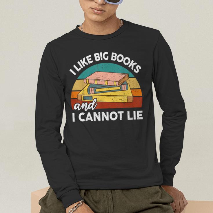 I Like Big Book Cant Lie Nerd School Librarian Teacher For Men Women Kids Men's Long Sleeve T-Shirt, funny gift I Like Big Book Cant Lie Nerd School Librarian Teacher For Men Women Kids Men's Long Sleeve T-Shirt, funny gift