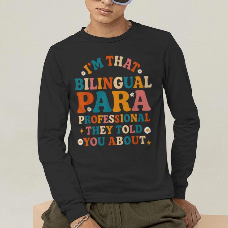 Bilingual Paraeducator Paraprofessional Parapro Teachers Men's Long Sleeve T-Shirt, funny gift Bilingual Paraeducator Paraprofessional Parapro Teachers Men's Long Sleeve T-Shirt, funny gift