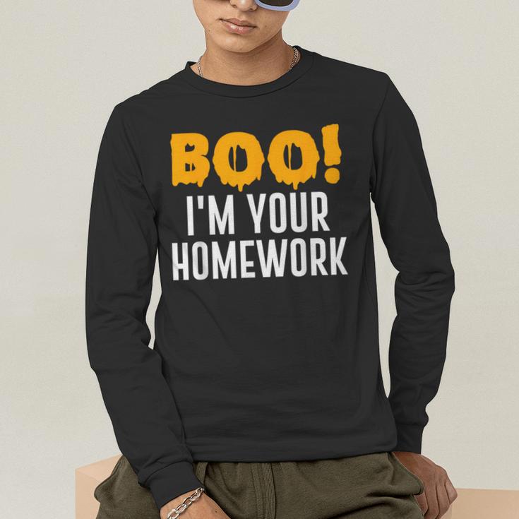 Boo I'm Your Homework Halloween Teacher Costume Men's Long Sleeve T-Shirt, funny gift Boo I'm Your Homework Halloween Teacher Costume Men's Long Sleeve T-Shirt, funny gift