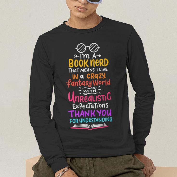 Books Reading English Teacher Student For Men Women Kids Men's Long Sleeve T-Shirt, funny gift