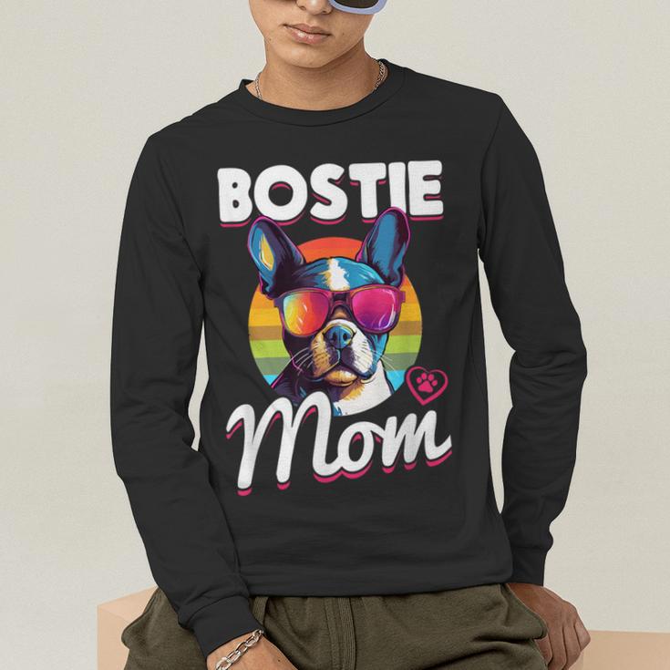 Boston Terrier Bostie Dog Breed Pet Bostie Mom Men's Long Sleeve T-Shirt, funny gift