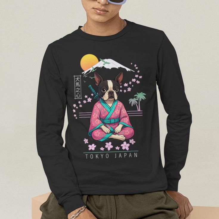Boston Terrier Boston Bull Terrier Men's Long Sleeve T-Shirt, funny gift