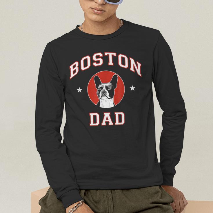 Boston Terrier Dad Dog Father For Men Women Kids Men's Long Sleeve T-Shirt, funny gift
