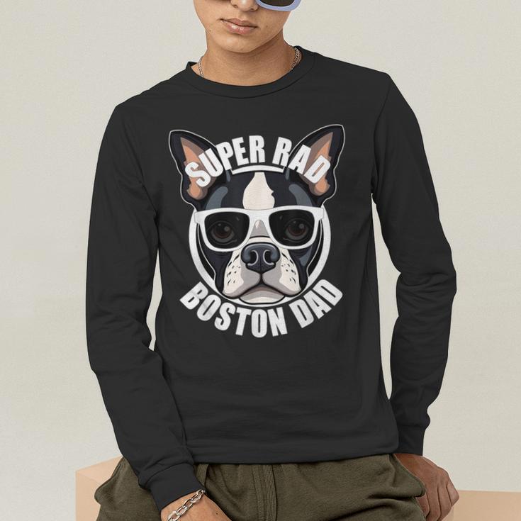 Boston Terrier Dad Father’s Day Dog Dad Men’s Men's Long Sleeve T-Shirt, funny gift