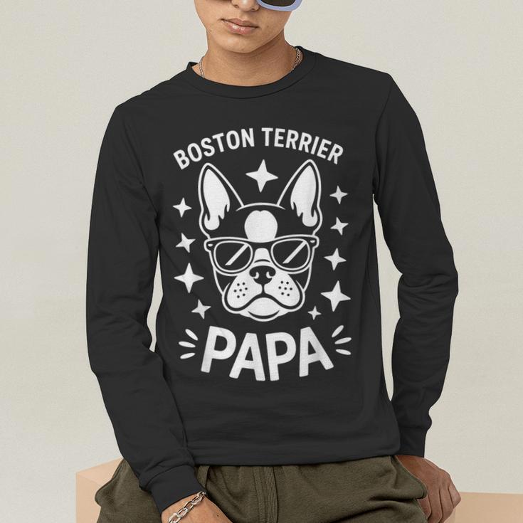 Boston Terrier Dad Boston Terrier Men's Long Sleeve T-Shirt, funny gift