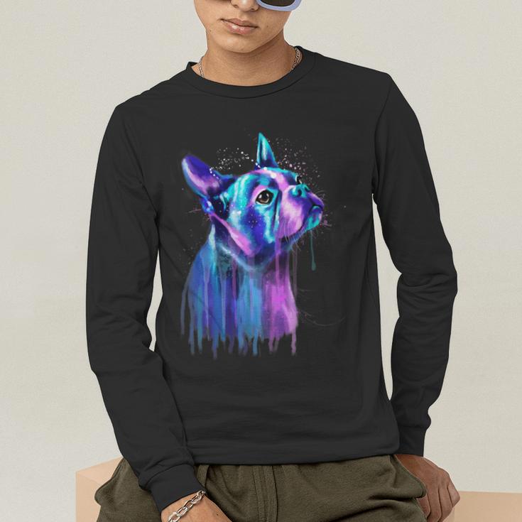 Boston Terrier Dog For a Boston Terrier Mom Men's Long Sleeve T-Shirt, funny gift