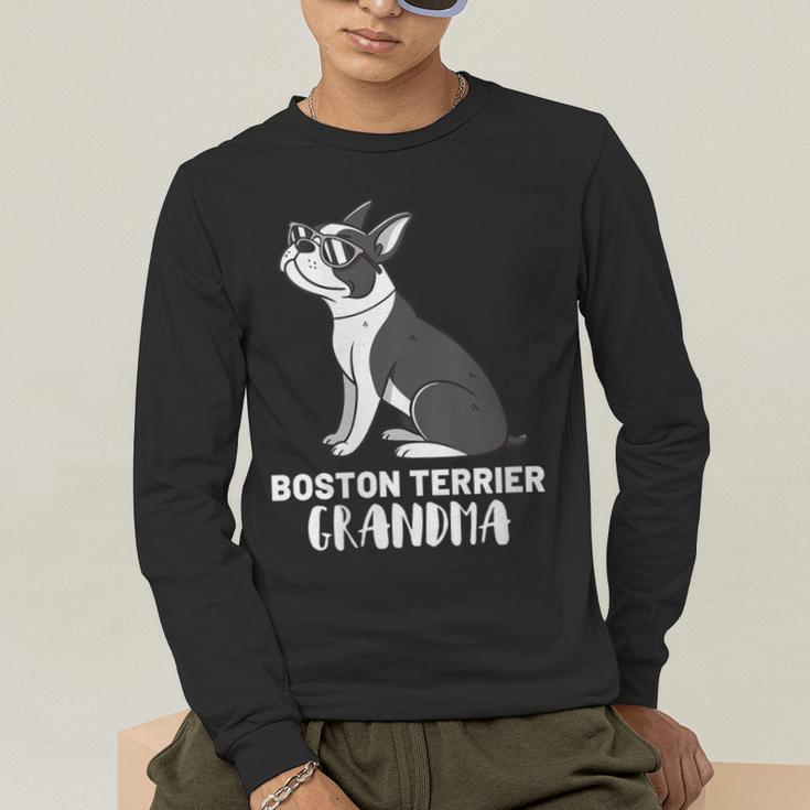 Boston Terrier Dog Owner Grandma Men's Long Sleeve T-Shirt, funny gift