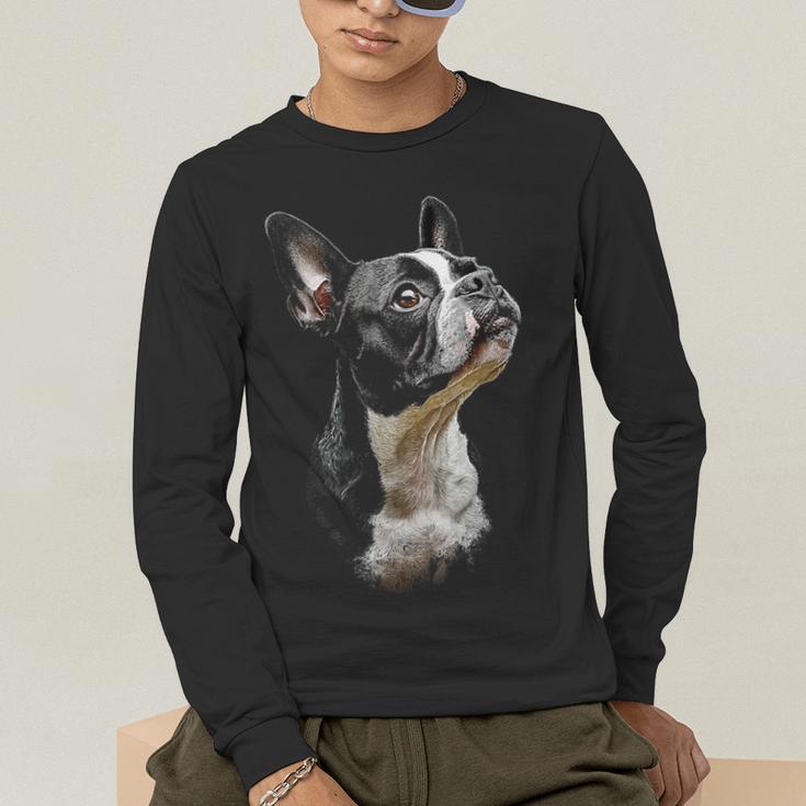Boston Terrier Dog Graphic Pet Art Boston Terrier For Men Women Kids Men's Long Sleeve T-Shirt, funny gift