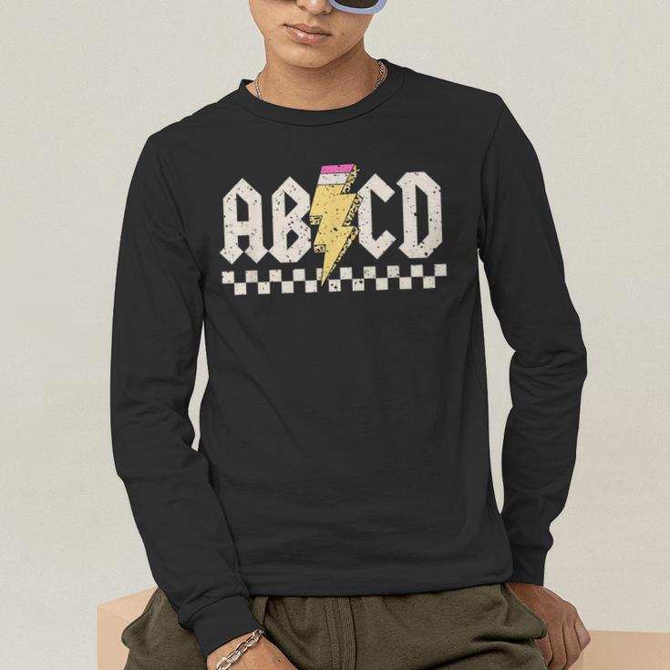 Boys Girls Teachers ABCD Rock Graphic Back To School Class Men's Long Sleeve T-Shirt, funny gift Boys Girls Teachers ABCD Rock Graphic Back To School Class Men's Long Sleeve T-Shirt, funny gift
