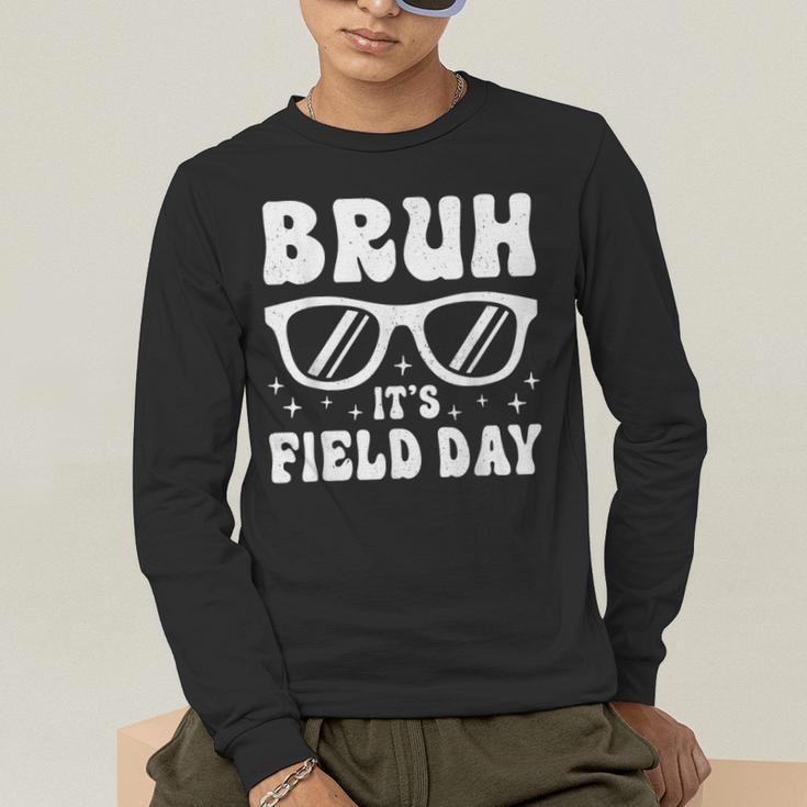 Bruh It's Field Day Teacher Boys Girls Kids Happy Field Day Men's Long Sleeve T-Shirt, funny gift
