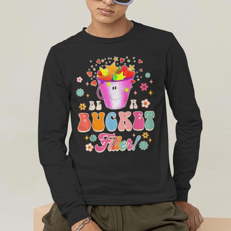 Be A Bucket Filler Teacher Teaching Groovy Back To School For Men Women Men's Long Sleeve T-Shirt, funny gift Be A Bucket Filler Teacher Teaching Groovy Back To School For Men Women Men's Long Sleeve T-Shirt, funny gift