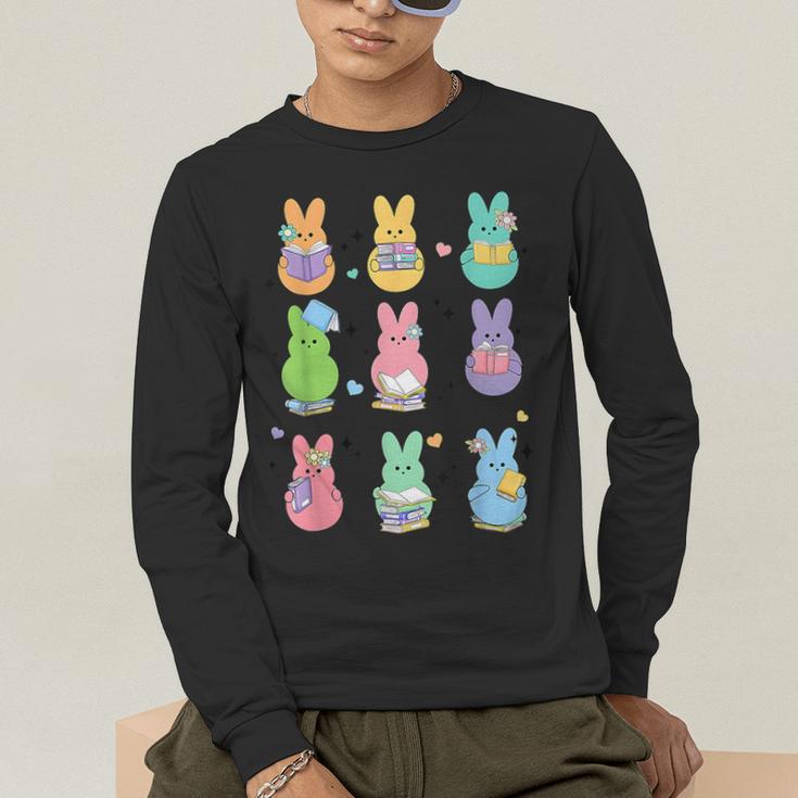 Bunny Reading Books Easter Day Librarian Teacher Book Men's Long Sleeve T-Shirt, funny gift Bunny Reading Books Easter Day Librarian Teacher Book Men's Long Sleeve T-Shirt, funny gift