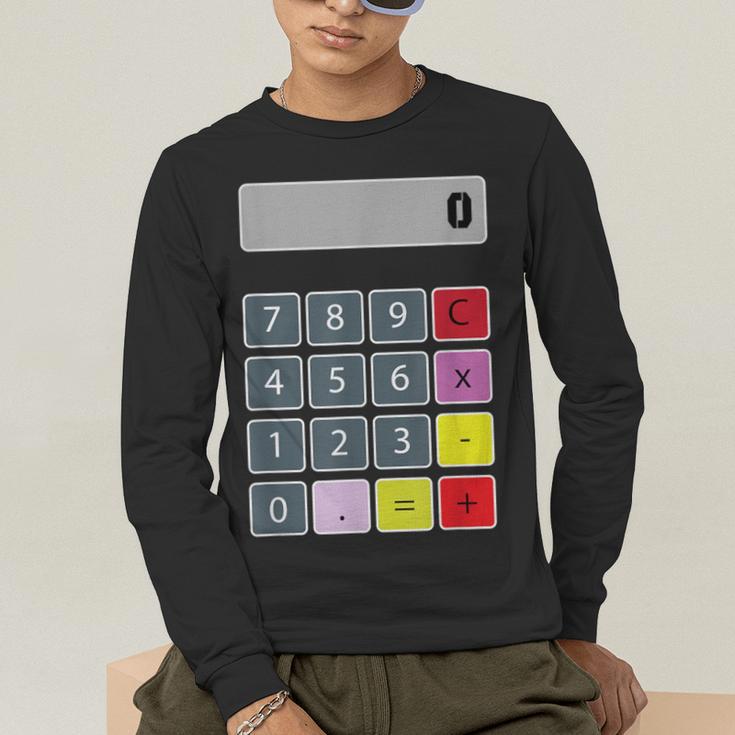 Calculator Math Teacher Halloween Costumes Women Men Adults Men's Long Sleeve T-Shirt, funny gift Calculator Math Teacher Halloween Costumes Women Men Adults Men's Long Sleeve T-Shirt, funny gift