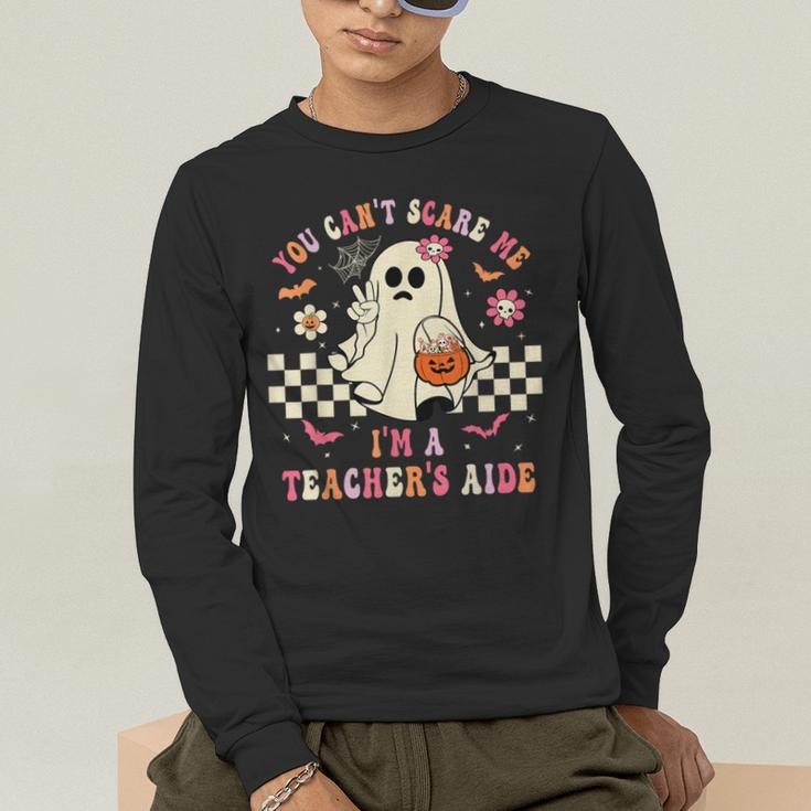 You Can't Scare Me I'm A School Teacher's Aide Halloween Men's Long Sleeve T-Shirt, funny gift You Can't Scare Me I'm A School Teacher's Aide Halloween Men's Long Sleeve T-Shirt, funny gift