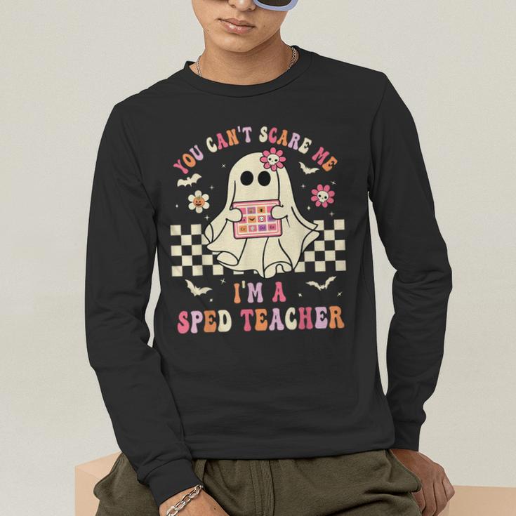 You Can't Scare Me I'm A SPED Teacher Crew Squad Halloween Men's Long Sleeve T-Shirt, funny gift You Can't Scare Me I'm A SPED Teacher Crew Squad Halloween Men's Long Sleeve T-Shirt, funny gift