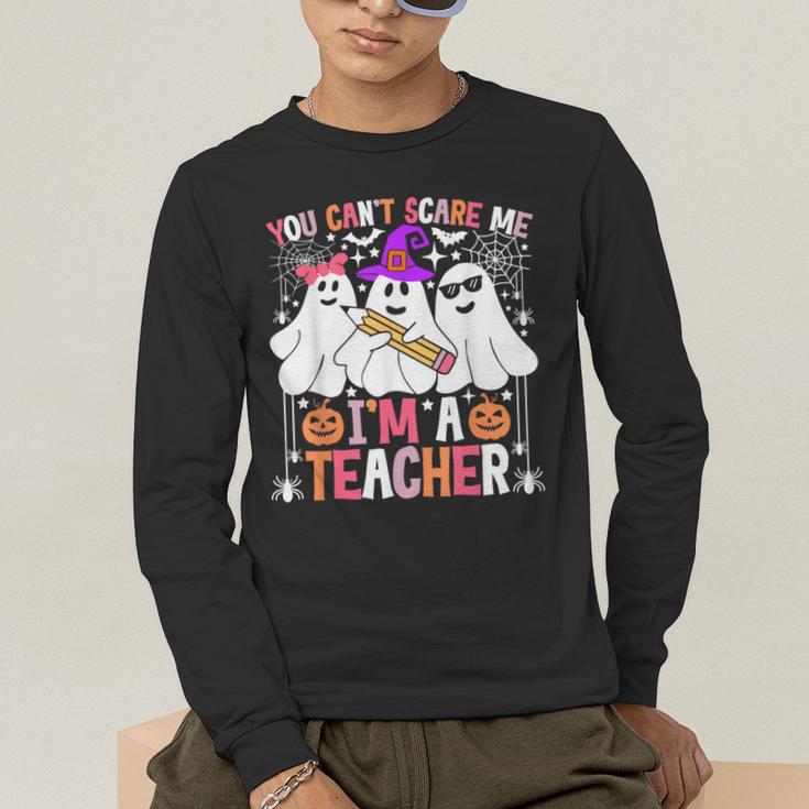 You Can't Scare Me I'm A Teacher Halloween Men's Long Sleeve T-Shirt, funny gift You Can't Scare Me I'm A Teacher Halloween Men's Long Sleeve T-Shirt, funny gift