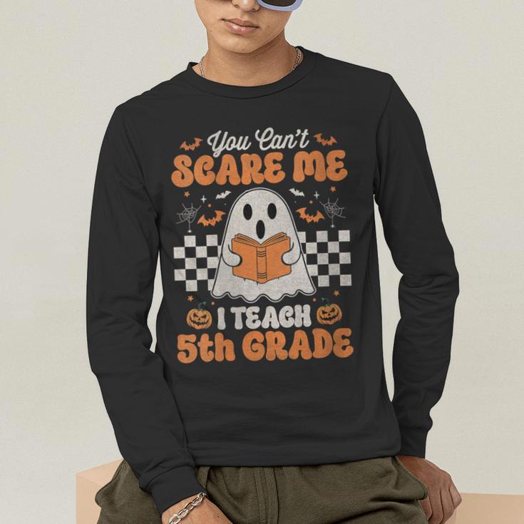 You Can't Scare Me I Teach 5th Grade Retro Teacher Halloween Men's Long Sleeve T-Shirt, funny gift You Can't Scare Me I Teach 5th Grade Retro Teacher Halloween Men's Long Sleeve T-Shirt, funny gift