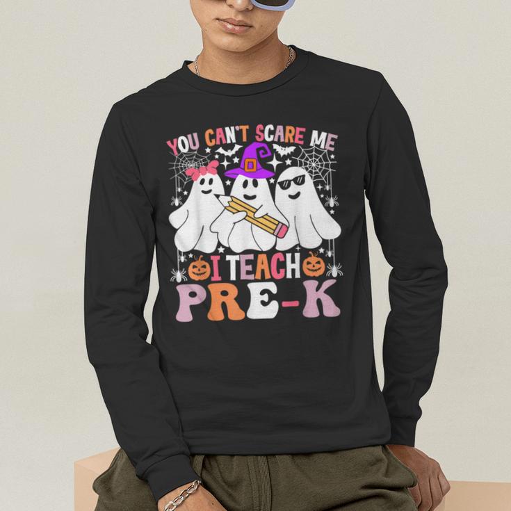 You Can't Scare Me I Teach Pre-k Halloween Teacher Men's Long Sleeve T-Shirt, funny gift You Can't Scare Me I Teach Pre-k Halloween Teacher Men's Long Sleeve T-Shirt, funny gift