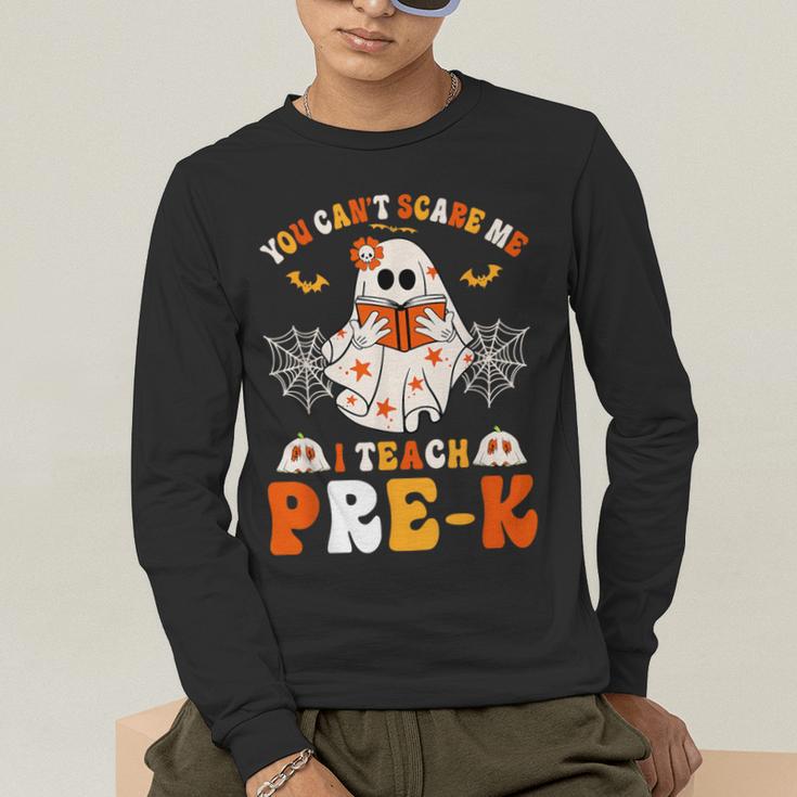 You Cant Scare Me I Teach Pre-K Teacher Halloween Men's Long Sleeve T-Shirt, funny gift You Cant Scare Me I Teach Pre-K Teacher Halloween Men's Long Sleeve T-Shirt, funny gift