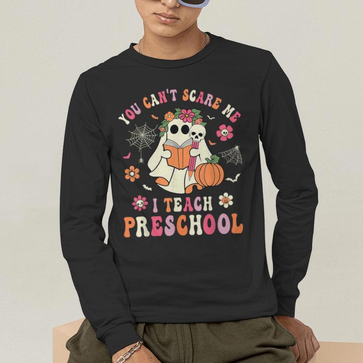 You Can't Scare Me I Teach Preschool Teacher Team Halloween Men's Long Sleeve T-Shirt, funny gift You Can't Scare Me I Teach Preschool Teacher Team Halloween Men's Long Sleeve T-Shirt, funny gift