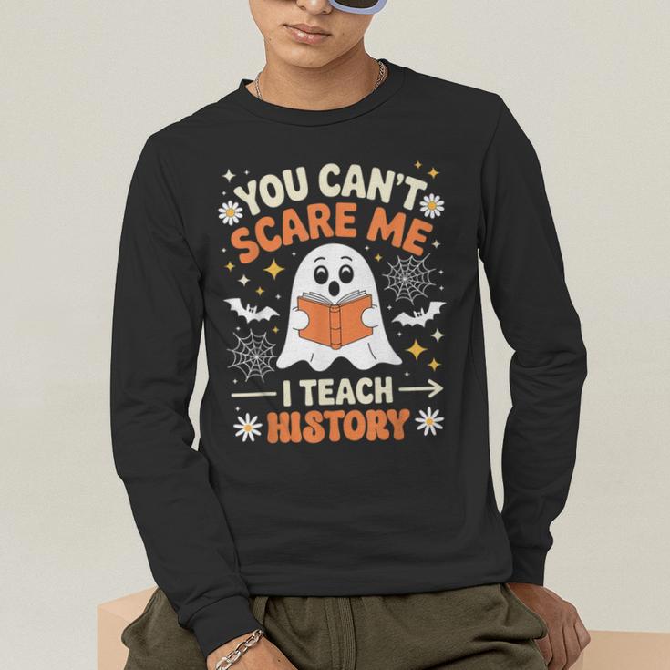 You Can't Scare Me I Teach History Retro Teacher Halloween Men's Long Sleeve T-Shirt, funny gift You Can't Scare Me I Teach History Retro Teacher Halloween Men's Long Sleeve T-Shirt, funny gift