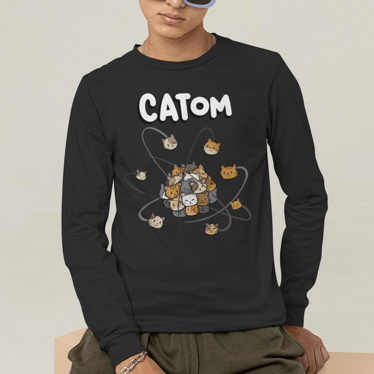 Catom Science Teacher Chemistry Lover Physics School Cat Men's Long Sleeve T-Shirt, funny gift Catom Science Teacher Chemistry Lover Physics School Cat Men's Long Sleeve T-Shirt, funny gift