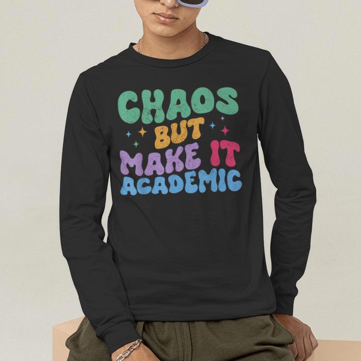 Chaos But Make It Academic Teacher Back To School Men's Long Sleeve T-Shirt, funny gift Chaos But Make It Academic Teacher Back To School Men's Long Sleeve T-Shirt, funny gift